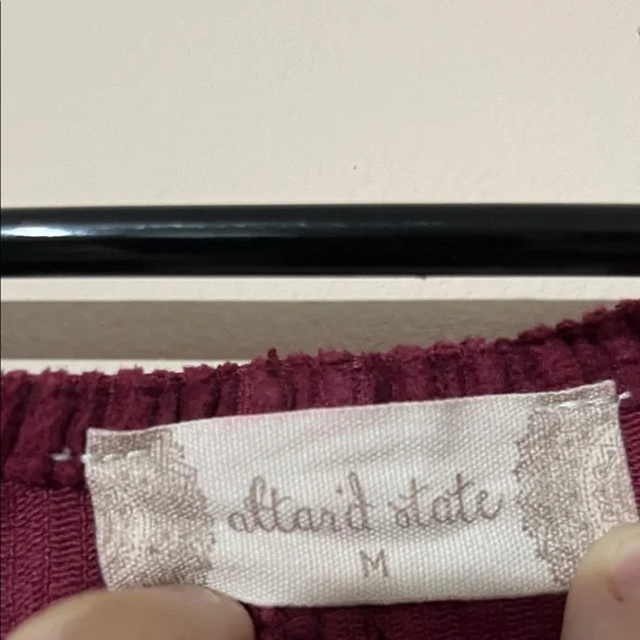 Altar’d State Burgundy Corduroy Overall Dress - Picture 2 of 4